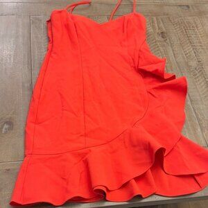 Likely Red Ruffle Cocktail Dress
